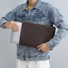 Brown Leather Laptop Case 13 inches Mens 13 Leather Case for Laptop - iwalletsmen