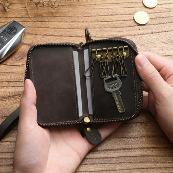 key wallet case Leather Wallet With Key Holder Cool Key Wallets Car Key Fob Wallet Leather Wallet and Key Holder