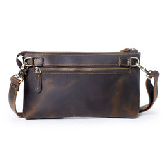 Crossbody Clutch Bag Mens Leather Clutch Vintage Shoulder Clutch Bag - iwalletsmen