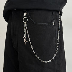 Mens Stars Biker Wallet Chain 