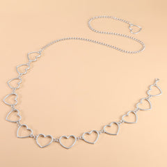 Cute Gold Hearts Belly Chains Alloy Women Waist Chains The Waist Adjustable Cute Bikini Hearts Waist Chain