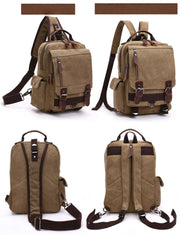 Army Green Sling Bag for Big Man –  Convertible Canvas Large Sling Backpack – Large Canvas Sling Bag for Big Guys