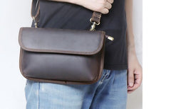 Small Shoulder Clutch Bag Crossbody Clutch Bag Mens Leather Crossbody Bag Clutch - iwalletsmen