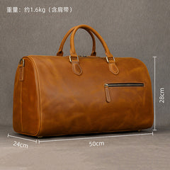 Large Leather Weekender Bag for Men Vintage Leather Weekend Bag for Men - iwalletsmen