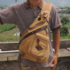 Canvas Large Sling Backpack - Size Comparison