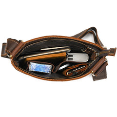 Men's Vertical Messenger Bag Leather Cross body Bags for Men Leather Cross Body Bag - iwalletsmen