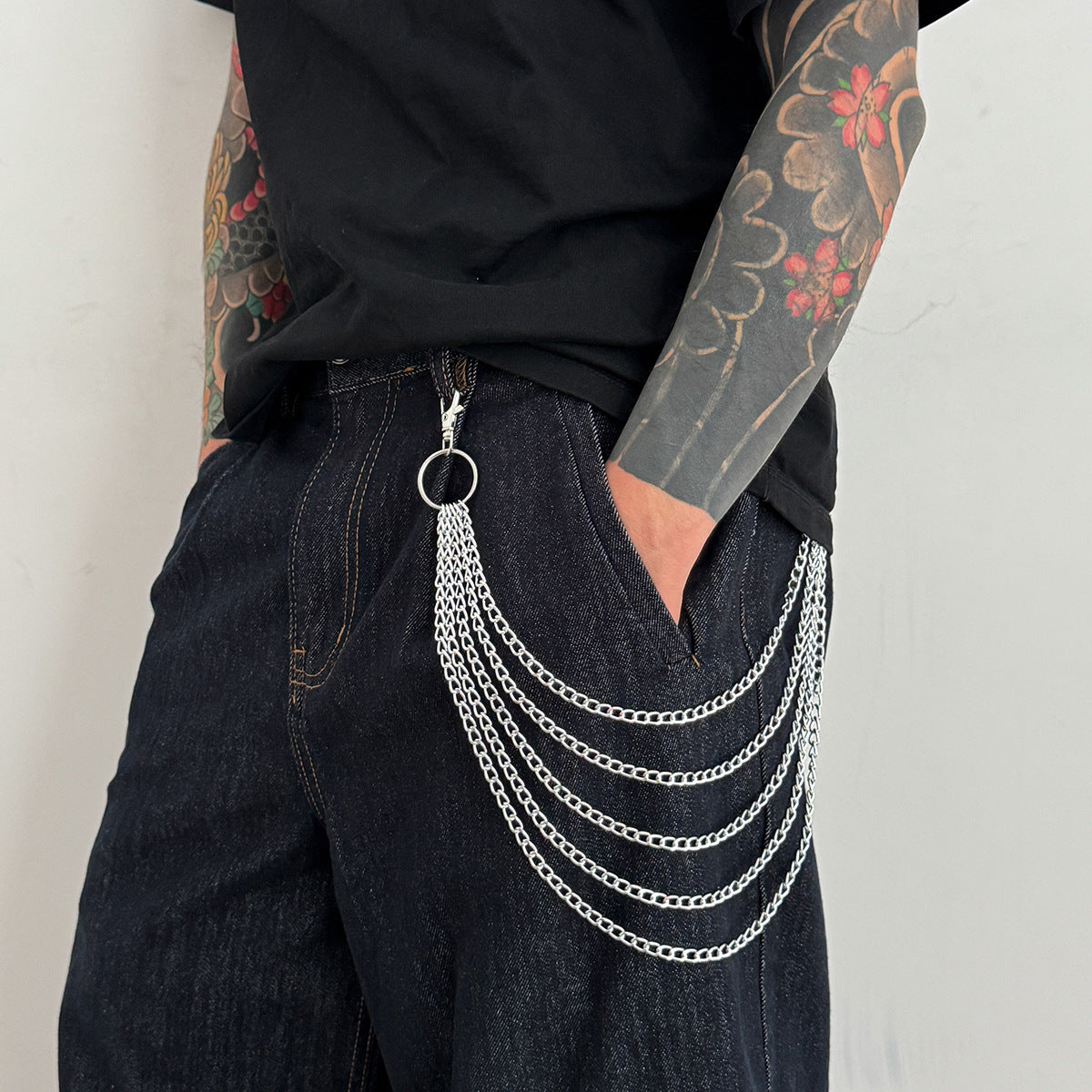5 Layers Wallet Chain Layered Pants Chain - iChainWallets
