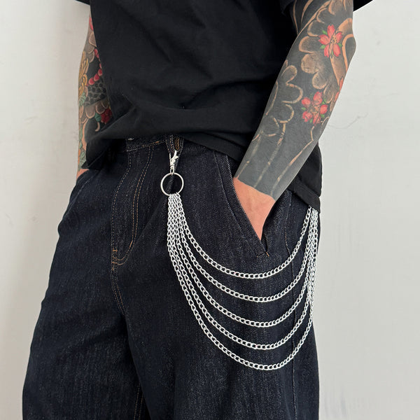 5 Layers Wallet Chain Layered Pants Chain - iChainWallets