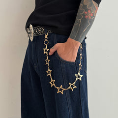 Mens Stars Biker Wallet Chain - iChainWallets