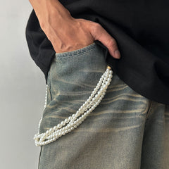 Pearl Wallet Chain Mens Ball Wallet Chain - iChainWallets