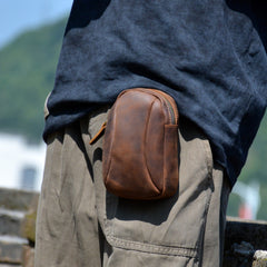Small Pouch Bag for Men Cell Phone Belt Holster Mens Leather Belt Bag Leather Belt Pouch - iwalletsmen