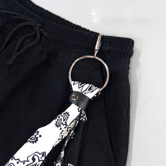 Paisley Bandana Pants Chain Kerchief Trousers Chain Biker Headscarf Jeans Chain Pants Chain