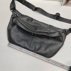Black Sling Bag for Big Man - Compartment View