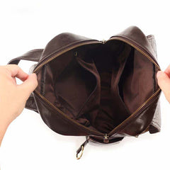 Sling Bag for Big Man - Leather Large Sling Backpack - Large Leather Sling Bag for Big Guys