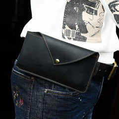 Leather Phone Holster for Belt Mens Leather Belt Bag Pouch Bag Leather Cell Phone Holster with Belt Loop - iwalletsmen