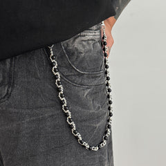 Black Pearl Wallet Chain Golden Beaded Wallet Chain 