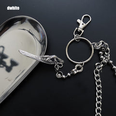Ball Wallet Chain Double Wallet Chain with Feather Charm - iChainWallets