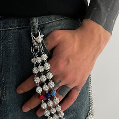 Light Blue Beaded Pants Chain Diamond Pants Chain for Women - iChainWallets