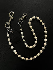 White Turquoise Stone Beaded Wallet Chain Bead Wallet Chain - iChainWallets