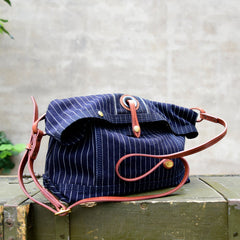 Striped Messnger Bag - Feltify