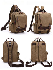 Army Green Sling Bag for Big Man –  Convertible Canvas Large Sling Backpack – Large Canvas Sling Bag for Big Guys