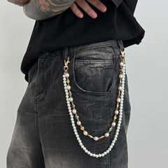 Womens Double Wallet Chain Gem Wallet Chain - iChainWallets