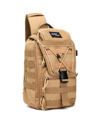 Khaki Tactical Canvas big sling bag for men