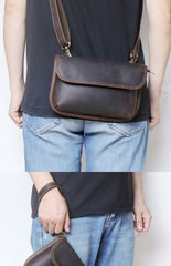 Small Shoulder Clutch Bag Crossbody Clutch Bag Mens Leather Crossbody Bag Clutch - iwalletsmen