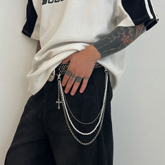 Triple Wallet Chain Mens Beaded Wallet Chain Pearl Wallet Chain for Women - iChainWallets