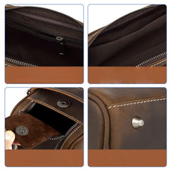 Full Grain Leather Toiletry Bag Brown Leather Toiletry Bag 