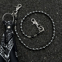 Black Long Ball Wallet Chain - iChainWallets