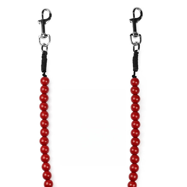 Wooden Beaded Wallet Chain Ball Wallet Chain Red Wallet Chain for Women - iChainWallets