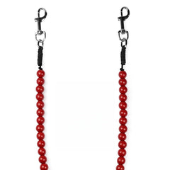 Wooden Beaded Wallet Chain Ball Wallet Chain Red Wallet Chain for Women - iChainWallets