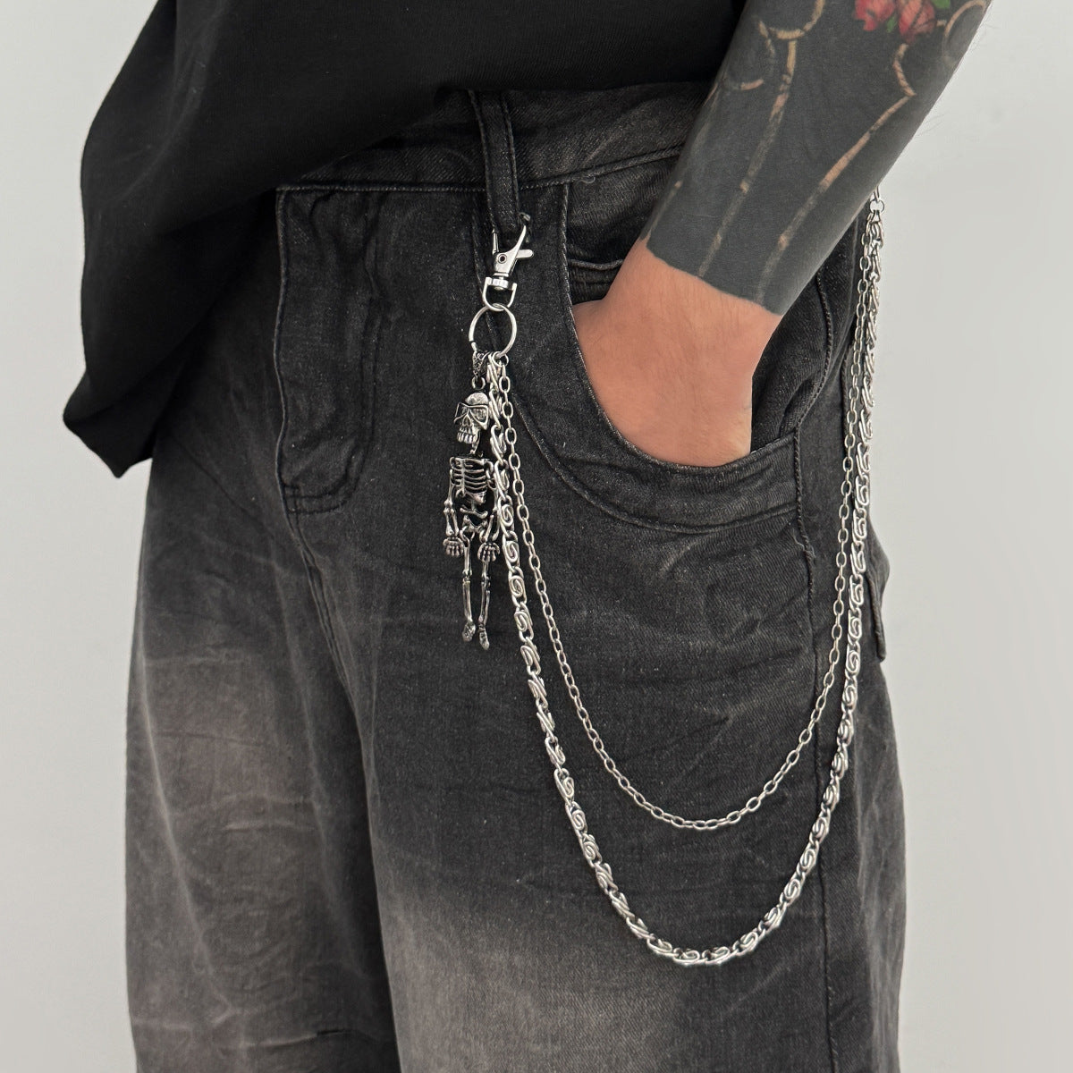 Skull Wallet Chain Double Wallet Chain - iChainWallets