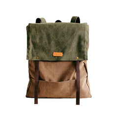 Womens Army Green Canvas Backpack Canvas School Backpacks Rucksack Women