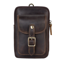 Black Belt Clip On Pouch Mens Belt Pouch Leather Belt Phone Pouch Leather Phone Belt Pouch - iwalletsmen