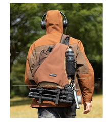 big sling bag for men waterproof pocket