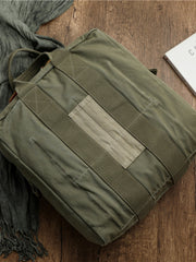 Canvas Mens Pilot Handbag Army Green Canvas WWII Bag Canvas Army Vertical Weekender Bag Travel Bag for Men