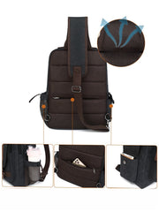 Back of big sling bag for men