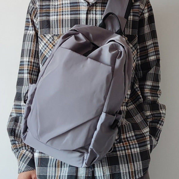 Nylon Gray Large Sling Bag For Men Sling Bag For Big Men Mens Large Sling Bag - Front View
