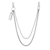 Fashion Mens Silm Jeans Chain Silver Double Layers Wallet Chains Panties Chains For Men