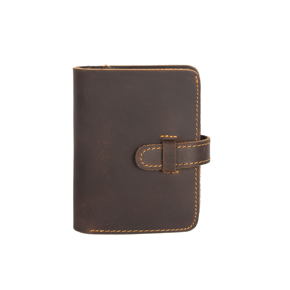Leather Vertical Wallet with Buckle Mens Wallets Leather Vertical Bifold Wallet - iwalletsmen