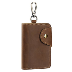 Leather Key Wallet with Belt Clip for Men Key Holder Wallet Leather Key Ring Wallet - iwalletsmen