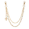 Gold Wallet Chain Womens Wallet Chain with Cross - iChainWallets
