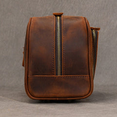 Brown Leather Toiletry Bag Men's Leather Toiletry Bag - iwalletsmen