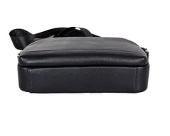 Soft Leather Crossbody Bag Black Small Mens Black Leather Crossbody Bag - iwalletsmen