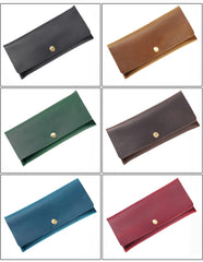 Leather Flap Wallet for Men Leather Mens Flap Wallet Vintage Wallet With Flap - iwalletsmen