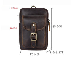 Belt Clip On Pouch Mens Belt Pouch Leather Belt Phone Pouch Leather Phone Belt Pouch - iwalletsmen
