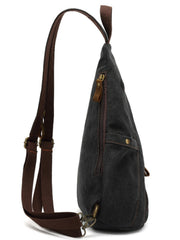 Canvas Large Sling Backpack - Material Close-up