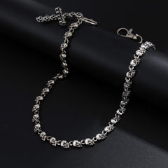 Cool Biker Wallet Chain with Skull Cross - iChainWallets